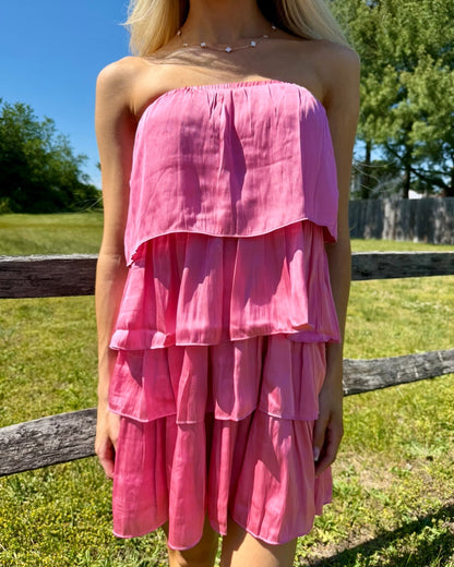Rosé Ruffle  Romper