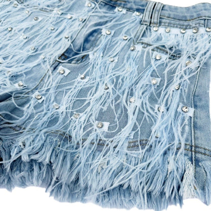 Angel Aura Denim Shorts