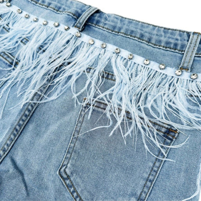 Angel Aura Denim Shorts